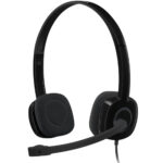 H151 Stereo Headset Light Weight Adjustable Headphone with Microphone 3.5mm jack In-line audio controls Noise-cancelling