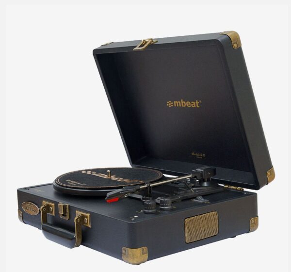 Woodstock 2 Black Retro Turntable Player