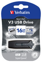 16GB V3 USB3.0 Grey Store'n'Go V3; Rectractable