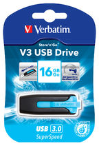 16GB V3 USB3.0 Blue Store'n'Go V3; Rectractable