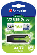 16GB V3 USB3.0 Green Store'n'Go V3; Rectractable