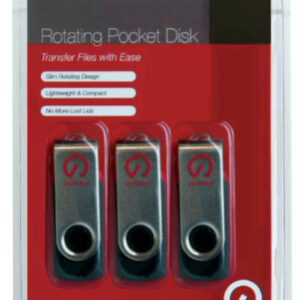 16GB Rotating Pocket Disk 3 Pack USB2.0