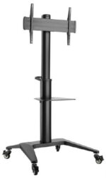 mobile TV Cart Black - AD-TVC-70A-B - Supports Up to 70" &amp 70kg - Adjustable height