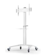 mobile TV Cart White - AD-TVC-70A-W - Supports Up to 70" &amp 70kg - Adjustable height