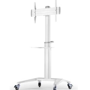 mobile TV Cart White - AD-TVC-70A-W - Supports Up to 70" &amp 70kg - Adjustable height