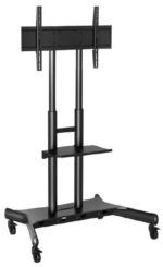 AD-TVC-75 Floor TV Cart Heavy Duty for Screen size 50" - 80" &amp 75kg. VESA to 800x400 - Comes with Shelf