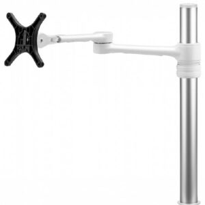 Single Arm Desktop Monitor Mount White