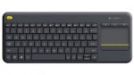 Wireless Keyboard K400 Plus  Black  USB Receiver  Inbuilt Touch Pad Powered by 2xAA  included