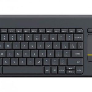 Wireless Keyboard K400 Plus  Black  USB Receiver  Inbuilt Touch Pad Powered by 2xAA  included