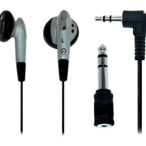 Stereo Earphone Kit with 3.5mm to 6.5mm adapter