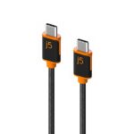 JUCX24 USB-C to USB-C Sync &amp Charge Cable 180cm  Braided Polyester Supports USB 2.0 with speeds up to 480Mbps  output up to 3A