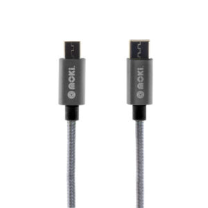 Braided Type-C to Micro SynCharge Cable - 90cm/3ft - Gun Metal