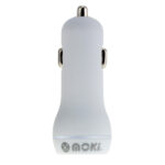 Dual USB Car Charger - White