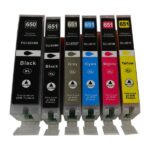 PGI-650XL CLI-651XL Compatible Inkjet Set 6 Cartridges [Boxed Set]