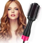 Hot Air One-Step Hair Dryer Negative Ion Anti-Frizz Blowout for Drying Straightening  Curling and Volumizer (AU Plug)