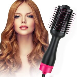 Hot Air One-Step Hair Dryer Negative Ion Anti-Frizz Blowout for Drying Straightening  Curling and Volumizer (AU Plug)