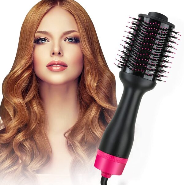 Hot Air One-Step Hair Dryer Negative Ion Anti-Frizz Blowout for Drying Straightening  Curling and Volumizer (AU Plug)