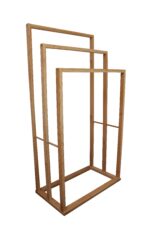 Bamboo Towel Bar Holder Rack 3-Tier Freestanding for Bathroom and Bedroom