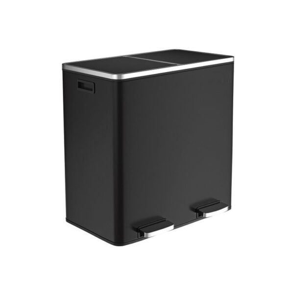 Kitchen Dual Recycling Bin 30L  Black