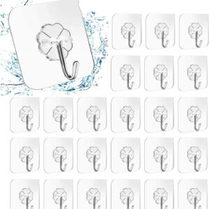 24 Packs Heavy Duty Adhesive Hooks Kitchen Wall Hooks