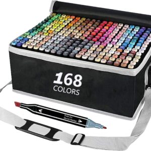 168 Colours Graffiti Pen Permanent Marker Pens Set for Adults and Children