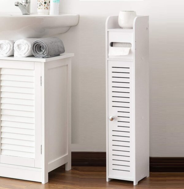 Toilet Paper Roll Holder for Bathroom (White  80 cm)