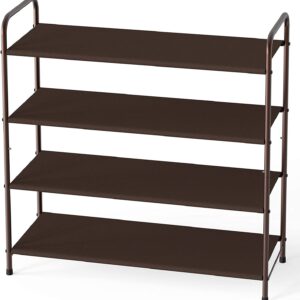 4 Tier Metal Shoe Rack Storage Organiser for Entryway and Bedroom