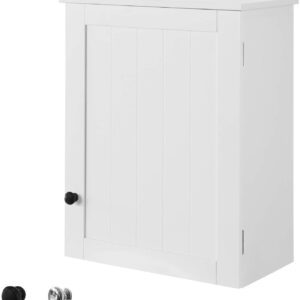 White Wall Cabinet with Door 40x52cm