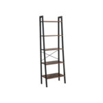 5 Tiers A-shaped Ladder Storage Shelf  Rustic  Brown