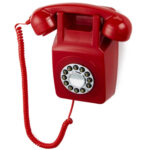 746 Retro Wall Mount Rotary Push Button Home Phone Landline Classic Red