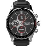 New AMOLED Touch Display Sport Smart Watch 44mm 1.3" HitFit Ceramic Black