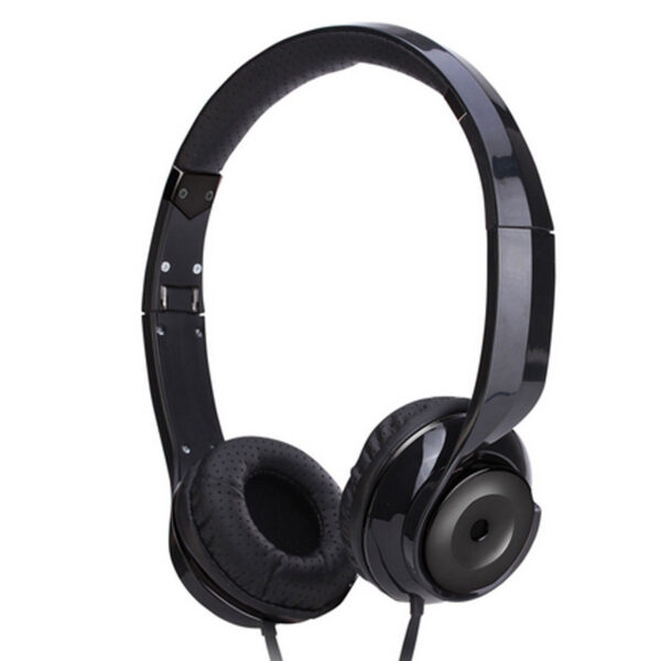 Black  Motif On Ear Foldable Headphones