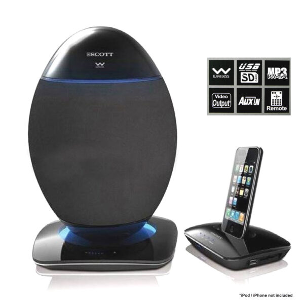 2.4Ghz Wireless OVE Speaker System USB SD Bluetooth 20w RMS