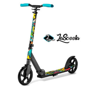 Pulse Kick Push Commuter Scooter Teen Adult Graphic Black