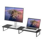 Black Dual Monitor Riser