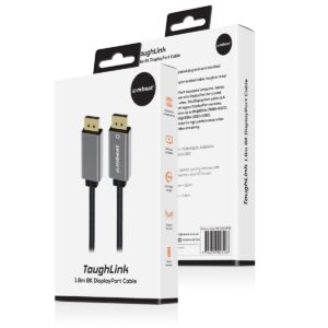 Tough Link 1.8m Display Port Cable v1.4 - Space Grey