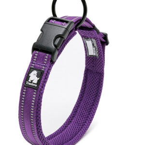 Heavy Duty Reflective Collar Purple M