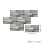 Waterproof Tiles Wallpaper Stickers Bathroom Kitchen Timber Blue