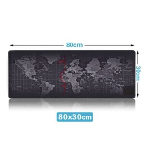 Wireless Charging  Mousepad 800x300x4mm Non-slip Rubber Base World Map