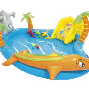 273L Inflatable Sea Life Water Fun Park Pool with Slide - 2.8m x 87cm