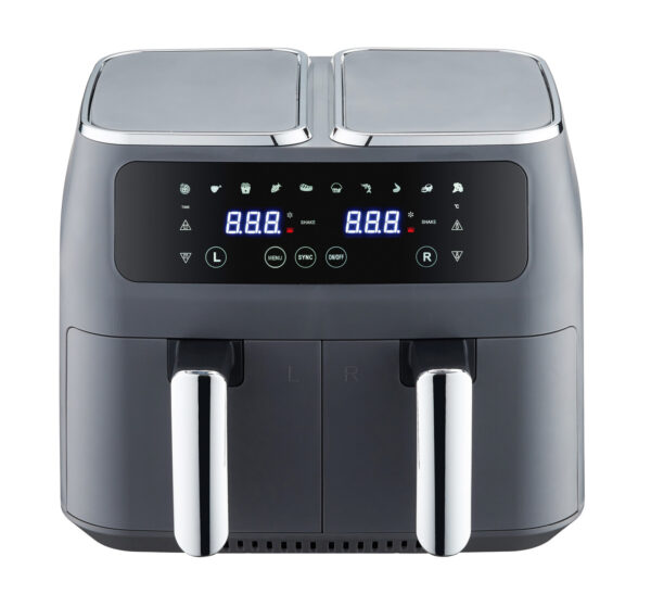 8L Dual Zone Digital Air Fryer with 200C  10 Cooking Programs