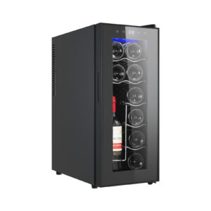 12 Bottle Wine Cellar Fridge w/ Glass Door  Temperature Control & Cooler