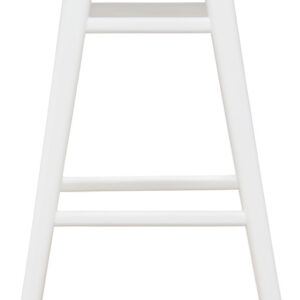 Aria Oval Solid Timber Counter Stool (White)