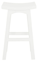 Tokyo Solid Mahogany Timber Barstool (White)