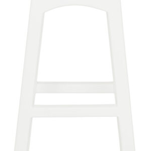 Tokyo Solid Mahogany Timber Barstool (White)