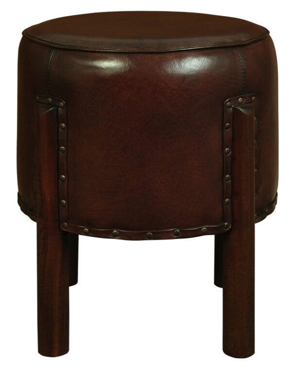 Heritage Genuine Goat Leather Ottoman/Footstool