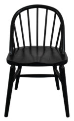 Vera Solid Oak Dining Chair - Set of 2 (Black)