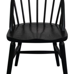 Vera Solid Oak Dining Chair - Set of 2 (Black)