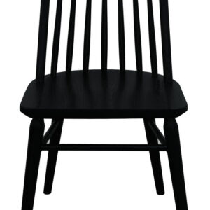 Riviera Solid Oak Dining Chair - Set of 2 (Black)