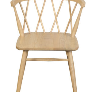 Sierra Cross Back Oak Chair - Set of 2 (Natural)